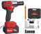 21V Cordless Impact Wrench 1/2 inch, Impact Gun Brushless High Torque Wrench Kit 550N.m, Battery Impact Driver with Fast Charger LED Light 4 Sockets & 12 Drill Accessories - Red