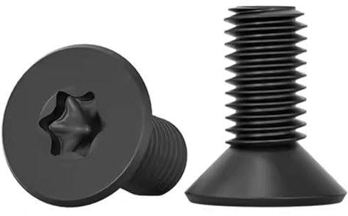Drenky Vis à Tête Fraisée Noir 10 Pièces M8 X 12mm Vis Torx En Acier Inoxydable 304 Vis Inox Filetage Complet Vis à Métaux Visserie Pour L'équipement De Machine Et Les Meubles à La Maison