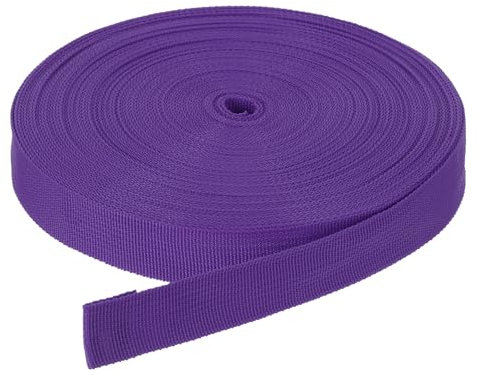 DMiotech Sangle en Nylon de 25 Yards x 25 mm de Largeur pour Bricolage, Couture, Réparation d'Équipement de Plein Air, Violet Foncé