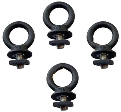 Auto Dachträger Dachgepäckträger 4 Stück Pro Set M8 T-Schienenbolzen T-Nutbolzen Verankerungssatz Für Seile Verankerung Von Spanngurten 304 Edelstahl Dachgepäckträger T-Schrauben(M8 Black A)