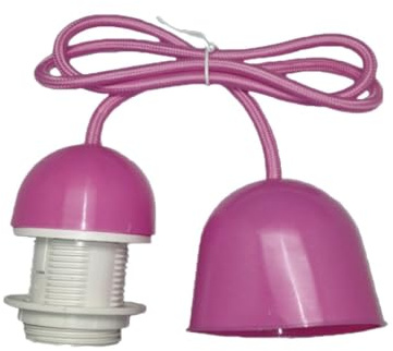 Lampenfassung mit 1 m langem Kabel, Blumenblüte und E27-Fassung in einem attraktiven Rosaton. Perfekt, um einen modernen und eleganten Touch hinzuzufügen, ideal für eine einzigartige und individuelle