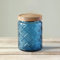Vintage Glass Jar,Candy Bottle with Lid 700ml Vintage Colored Mason Jar for Kitchen Decorative Bottle for Coffee Tea Candy Cookies (Blue)
