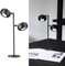 LuminexDesigns Cordless Table Lamp Rechargeable – Touch Dimmable LED Bedside Lamp with USB, Black Modern Industrial Desk Lamp with Battery, Dual Detachable Magnetic Head for Bedroom Living Room Office