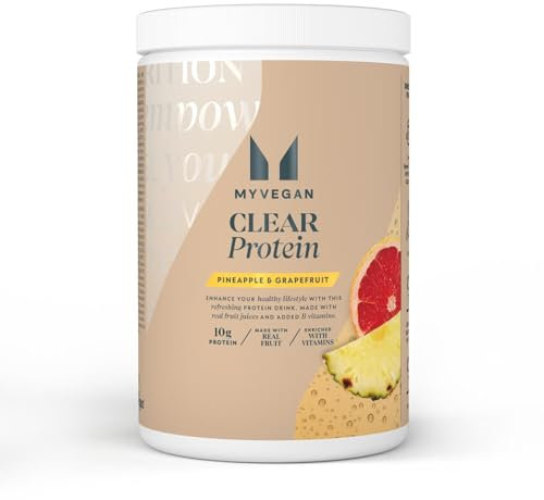 MyProtein Clear Vegan Protein - Pineapple & Grapefruit - 320g, 10g Plant-Based Protein Low Sugar, High in B Vitamins, Fruity & Refreshing Protein Shake