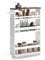 Xbro Nischenregal mit 3 Ebenen, 15 cm Breit Nischenwagen, Küchenwagen mit Rollen, Nischenregal für Küche, Wohnzimmer, Waschküche und Bad, 50x15x80 cm, Weiß