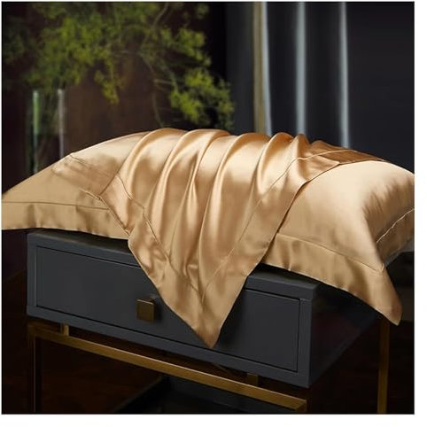 Seidenkissenbezug, Seidenkissenbezug, 100% Reiner Seidenkissenbezug, echter Seidenkissenbezug(Peanut)