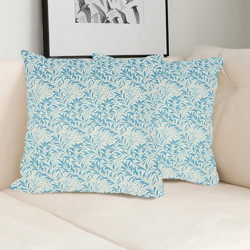 Nunubee 2 Set Blumen Urlaub Kissenbezüge 45x45cm – Beeren, Holly, Weihnachten, Rosen, dynamisch und Dekorative Muster Floral Kissenbezüge – Einsätze Nicht im Lieferumfang enthalten