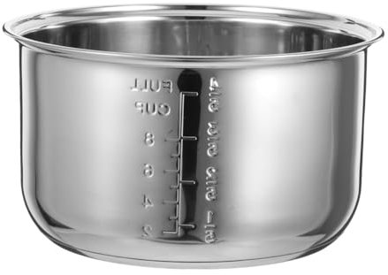 Uhidka Olla Interior Universal de Acero Inoxidable para Olla Arrocera de Repuesto de 4 L para la Mayoría de Las Ollas Eléctricas