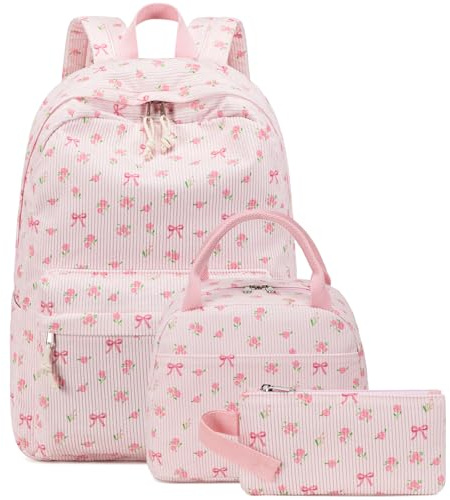 BTOOP School Backpacks for Teen Girls Bookbags Lightweight Kids Backpack School Bags Set with Lunch Box Pencil Case