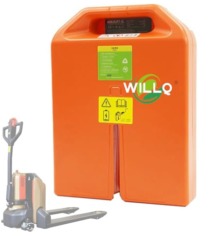 WILLQ Batteria al Litio per transpallet Elettrico da 48 V/24 V 20 Ah 36 Ah per Carrello elevatore Elettrico, Pacco Batteria di Ricambio, 4 Pin/6 Pin, scarica