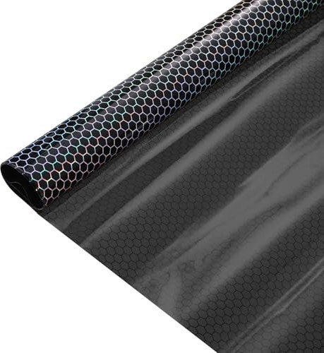 PATIKIL 30 x 50cm Car Light Tint Film, Dark Black | Vehicle Headlight Brake Fog Light Self-Adhesive Honeycomb Tint Film Sticker Sheet Roll for Cars Trucks RV SUV