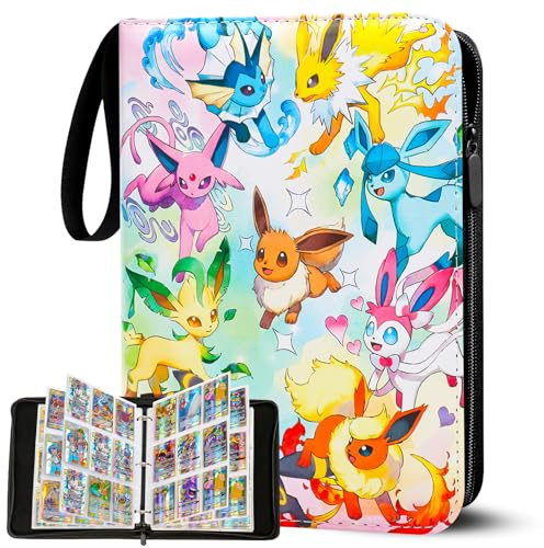 Classeur Carte,Capacité de 50 pages de 900 Cartes,Porte Cartes en cuir Portable Imperméable Fermeture éclair,Organissateur de Cartes, un cadeau les garçons et les filles - YB900