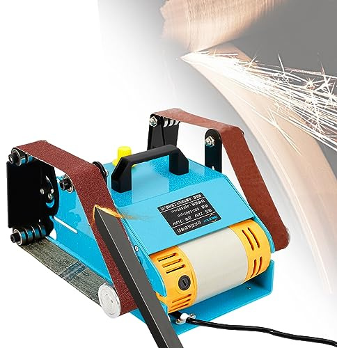 Bandschleifmaschine Doppelschleifer 220V, 950W 6000RPM Elektrische Bandschleifer mit 2 Schleifbänder, Elektro Schleifmaschine Poliermaschine für Schleifen Von Holz Und Metall
