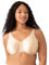 Wacoal Women's Basic Beauty Unlined Full Figure Underwire Bra Coverage, Opaque, Naturally Nude, 40H US