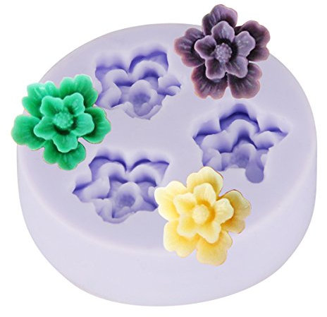 Molde de Silicona para Repostería 3 en 1 - Diseño de Flores de 2cm - Decoración de Tartas Molde Chocolate Azúcar