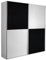 Rauch Möbel Subito Schrank Schwebetürenschrank Kleiderschrank Weiß/Grau Metallic, Schwarz, 2-türig, inkl. 2 Kleiderstangen, 2 Einlegeböden, BxHxT 181x197x61 cm
