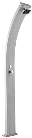 Arkema Design Spring color Inox Ducha solar de diseño curvado totalmente de aluminio A100/9007
