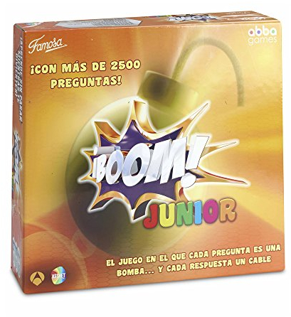 Famogames - Boom Junior, Juego de Mesa Infantil con Preguntas Retadoras y Divertidas, Programa TV, Famosa (700013150)