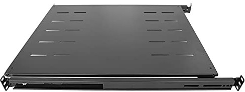 Rising Sliding Fixed Rack Server Shelf 1U 19'' 4 Post Rack Mount-Adjustable 24''-32''