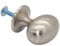 10x Brushed Nickel 35mm Oval Door Knobs - Kitchen Cabinet/Drawer/Cupboard Handle Pulls