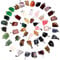 Hicarer 50 Pieces Mixed Irregular Healing Stone Beads Crystal Stone Pendants Quartz Charms with Storage Bag for Jewelry Making