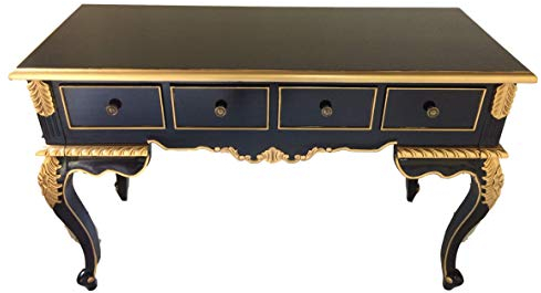 Antiker Sekretär Barock Louis Seize Renaissance Rokoko Farbe: schwarz mit Gold Schreibtisch Schminktisch Länge120xHöhe75xBreite49cm Nr.12