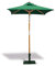 Jati Umbra 1.5m Small Tilting Garden Parasol with Cover (Green) - Square | Single-Pulley | 2-Part Pole