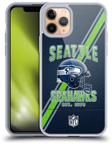 Head Case Designs Offizielle NFL Football Streifen Seattle Seahawks Logo Art Gelhülle [Militärischer Schutzgrad] Kompatibel Mit Apple iPhone 11 Pro Und Kompatibel Mit MagSafe