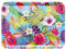 Lashuma Plateau rectangulaire mélaminé Plateau de Service de haute qualité Motif imprimé, Plastique, Tropical, 50 x 37 cm