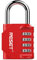 RESET-060 4-stelliges Zahlenschloss, geeignet für Turnhallen, Schulen, Spinde, Torfallen, Zäune, Werkzeugkästen, Hochsicherheit, Rot, 1 Packung