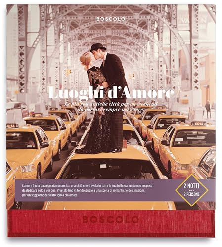 Boscolo Gift Luoghi d'Amore | Cofanetto Viaggio Coppia 2 Notti Hotel 3/4★ + Colazione | Idea Regalo Anniversario | 50+ Hotel Selezionati in Italia | Valido 12 Mesi