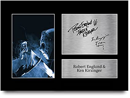 HWC Trading A4 Robert Englund & Ken Kirzinger Freddy vs Jason Geschenke Gedruckt, Signiert Autogramm Bild Für Film-Erinnerungsstücke-Fans