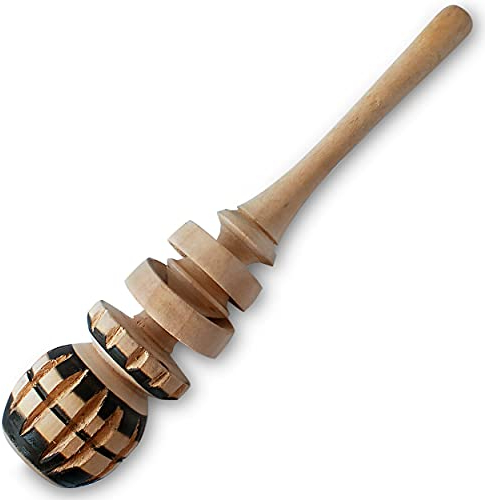Globe Rocket Authentic Artisanal Mexican Molinillo Hot Chocolate Frother (Small Cup Size) - Handmade Premium Mexican Hot Chocolate Wooden Whisk - Traditional Mexican Hot Chocolate Whisk, 7.9 Inches
