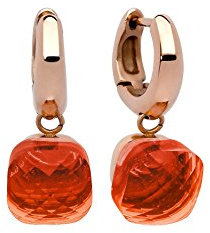 generisch Qudo Firenze Creolen Roségold Edelstahl Hyazinth beschichtet