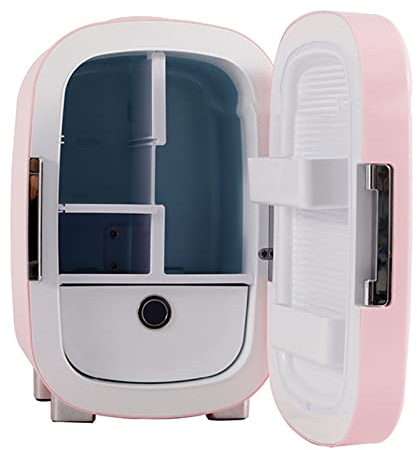 Yadlan Mini Réfrigérateur Cosmétique avec Miroir, 7L Frigo Électrique Portable avec Fonction Froid, 12V/220V Skincare Beauty Silencieux Fridge pour Bureau, Dortoir et Maison Chambre