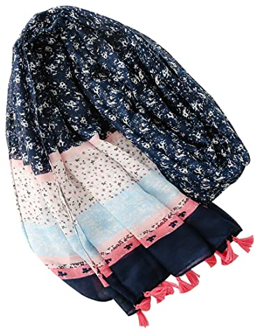 FAIRYGATE Schal Damen Blumenmuster Schal für Frauen Leichtgewicht für Herbst Winter Schals und Tücher Halstuch 63010