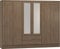 Seconique Nevada 6 Door 2 Drawer Wardrobe in Rustic Oak Effect
