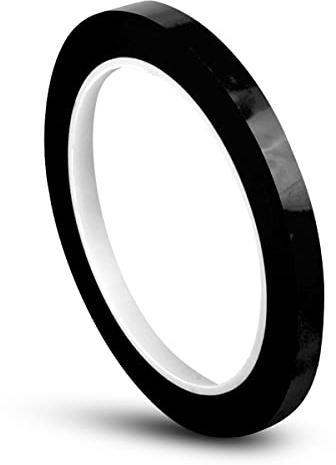 Jagowa 1 nastro isolante largo 5 mm resistente alle alte temperature nastro adesivo grafico grafico nastro adesivo per ufficio griglia marcatura (nero)