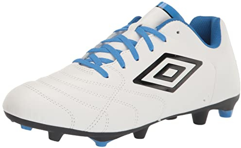 UMBRO Classico XI FG, Tacos de fútbol Hombre, Blanco Negro Azul, 45 EU
