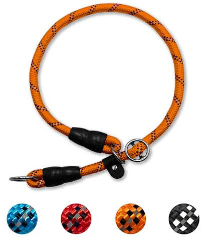 Hundehalsband mit Zugstopper, Dressurhalsung, Nylon Retrieverhalsband Reflektierend Verstellbare Hunde Halsband für kleine und mittelgroße Hunde Training, Breite 0.8 cm, Max Halsumfang 40 cm