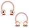 Longbeauty Hufeisenringe Edelstahl 16G Creolen Augenbrauen Ohrringe Lippe Nasenring Septum Helix Tragus Knorpel Piercing Damen Herren, 2 PCS, Rosegold