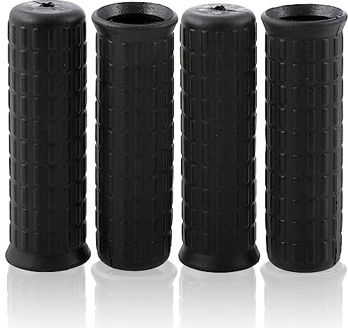 XIAONIU 4 Stück Schubkarrengriffe Innendurchmesser 30mm Länge 12cm Schubkarren Universal Griffe Rundrohre Schwarz Ersatzgriffe Gummi Karrengriff