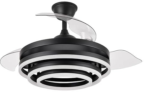 PRENDELUZ Ventilador DC 72W, 3 aspas, 6 velocidades, 3 colores, control remoto, memorias, ajustable 43/58x50/107 cm, ideal para ventilación y confort.