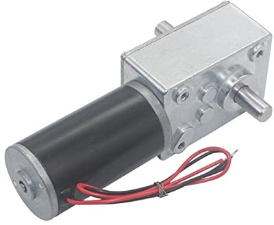 Motoriduttore ad alta coppia 5840-31ZY Motore a vite senza fine for turbina con albero a doppia uscita, riduttore Motore 12V CC Motore 24V con ingranaggi interamente in metallo Motore con albero da 8