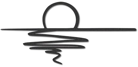 NORTH KAISER Metall Wanddeko | Sonnenglanz Wandkunst | Minimalistische Linien Deko | Wand Skulptur für Wohnzimmer, Schlafzimmer, Outdoor, Einweihungsgeschenk (35 x 16.3 cm)