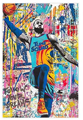 Azizat Athletic Star LeBron James Poster 38 Leinwand Poster Schlafzimmer Dekor Sport Landschaft Büro Zimmer Dekor Geschenk 30 x 45 cm