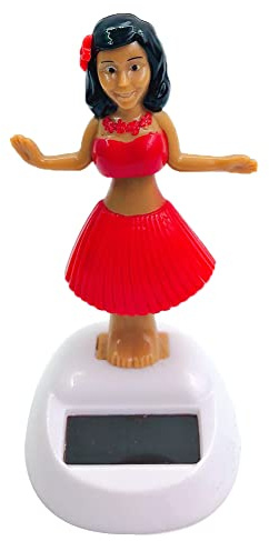 TONGFENG Wackelfigur Auto Solar Wackelfiguren | Lustig Hawaii HulaGirl | Girl Solarbetriebenes Spielzeug Swinging Mädchen Solar | Hula-Girl Solar Wackel Figur Geschenk für Haus Und Büro