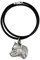 Art-Dog Hundekopf-Halskette auf Lederband - ArtDog Kollektion Hunde Halskette - Silberne Ketten mit Hundebildern - Schmuck mit Hunderassen - American Staffordshire Terrier - Amerikanischer II