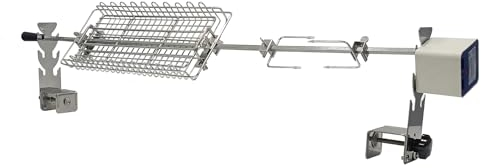 ZENONEZ Rotisserie Kit Universal Replacement Quick Install Portable Spit Grill Outdoor Camping BBQ (5078N)