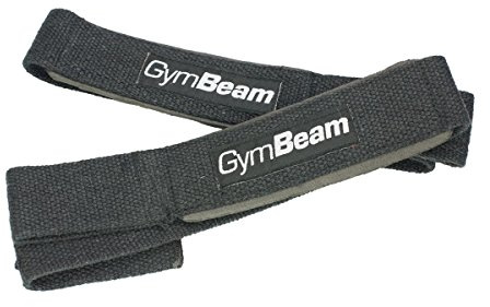 GymBeam Zughilfen - Lifting Straps für Krafttraining, Zughilfen mit Schlaufen, rutschfeste Beschichtung, Neopren-Polsterung, Haken für stärkeren Griff und Muskelaufbau